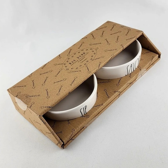 Rae Dunn 4" Cute White Dog Cat Bowls Pet Dish by  Magenta SIP SAVOR - Picture 3 of 12